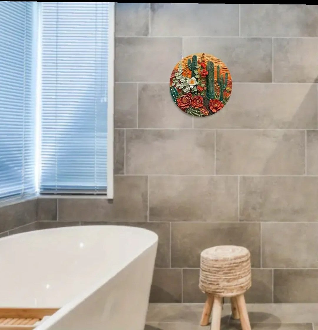 Desert Cactus Scene Wall Art