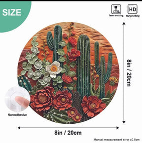 Desert Cactus Scene Wall Art